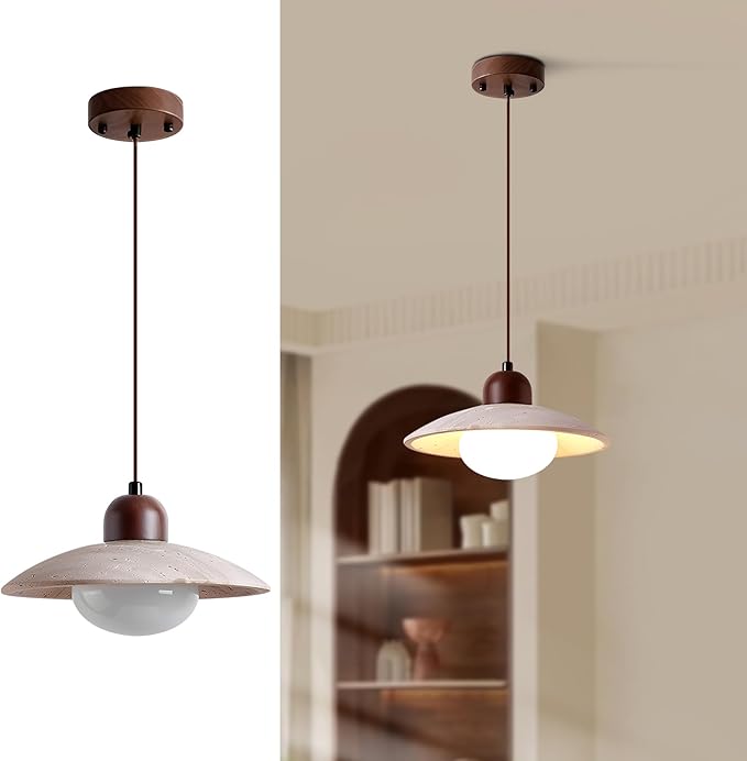 Modern Dome Pendant Light 7.9" Natural Stone Farmhouse Pendant Lights Nordic Marble Kitchen Island Hanging Lights for Dining Room Hallway