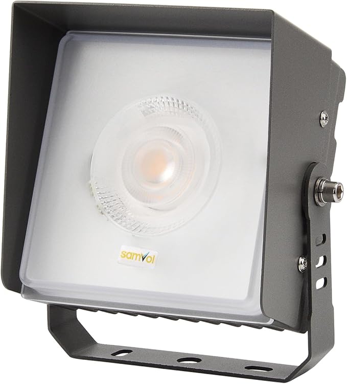 Led Landscape Outdoor Spot Light with Anti-Glare Cap - Heavy Duty Waterproof IP65 120V 270⁰ Adjustable Mount, 3000K Thickened Aluminum Spotlight for BLDG Yard Garden Tree (48 Watts)