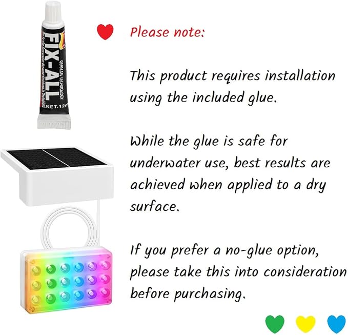 Vangue Solar Pool Lights, Solar Powered LED with IP68 Waterproof, 16 Colors, 7 Brightness Levels, and Timer for Swimming, Inground and Above Ground