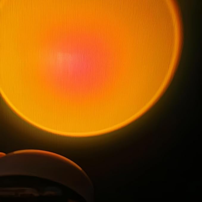 2-Pack Sunset Lamp Projection Hexagonal Colorful Sunset Red Wall Lamp LED Touch Control Two Brightness Adjustable Cabinet Decorative Light