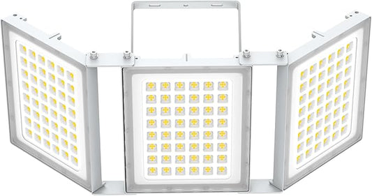 480W LED Outdoor Flood Light, 48000LM Super Bright Stadium Light, 6000K Daylight White, IP66 Waterproof 3 Heads Adjustable Outdoor Floodlights for Patios, Street, Parking Lots