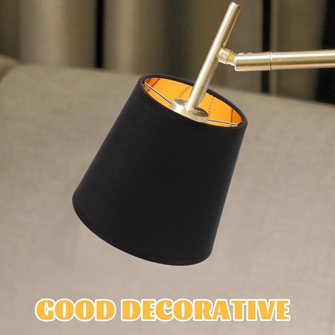 Lamps Shades Small Lamp Shade Fabric Lampshade Vintage Cloth Lamp Shade Light Cover Replacement for Table Lamp Chandelier Wall Lamp Candelabra Bulbs Candle Black Lamp Shades