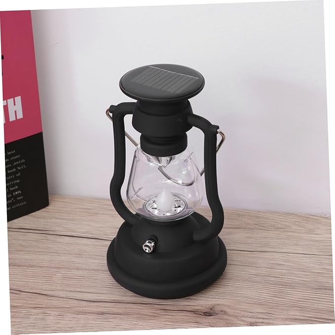 Solar Retro Camping Lantern USB Rechargeable Hand Crank Tent Light LED Portable Lantern for Hiking Emergency and Outdoor Use
