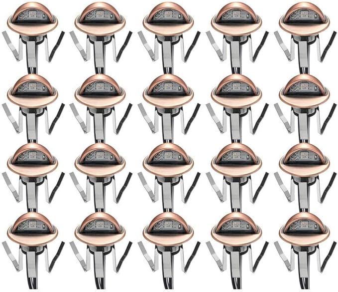 FVTLED WiFi LED Deck Lights Kit, 20 Pack D35 RGB Low Voltage LED Stair Step Light Outdoor IP65 Waterproof Recessed Deck Lighting, Compatible with Alexa Google Home, Bronze