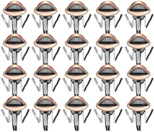 FVTLED WiFi LED Deck Lights Kit, 20 Pack D35 RGB Low Voltage LED Stair Step Light Outdoor IP65 Waterproof Recessed Deck Lighting, Compatible with Alexa Google Home, Bronze