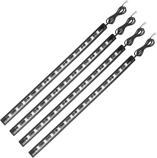 YM E-Bright White Golf Cart Lights Car Underglow Led Strip Lights for Marine Boat Deck Motorcycles Kayak Interior Exterior 5050 Chipset 15SMD Waterproof IP67 DC 12V(Pack of 4)