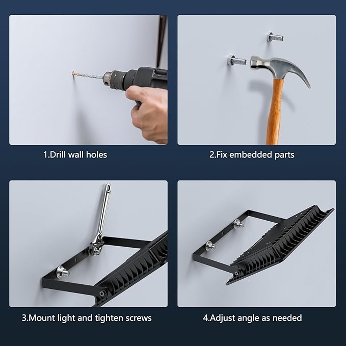 AIKVSXER 150W Flood Lights Outdoor, 21000lm Bright LED Work Light with 5FT Plug, 6000K Daylight White Exterior Security Light, IP66 Waterproof Floodlight for Yard Garage Stadium Lawn (150W-8 Pack)
