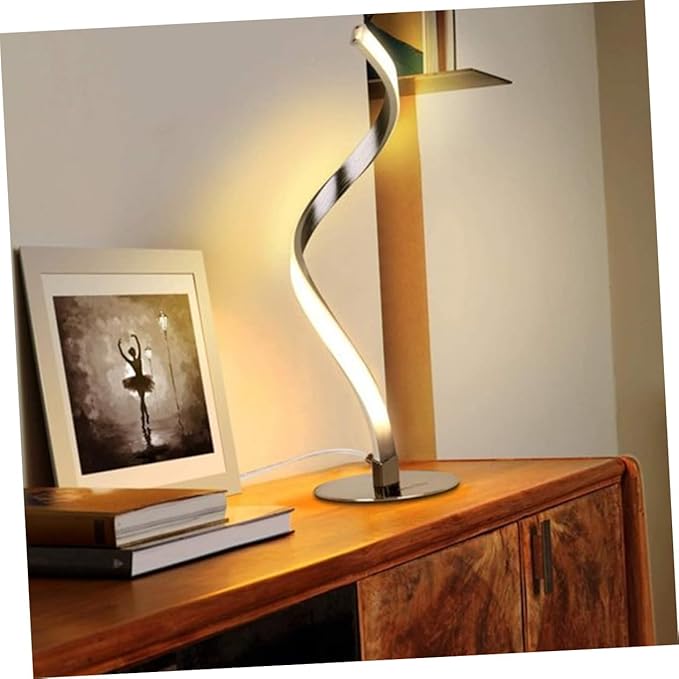 POPETPOP 1pc Touch Dimmable Led Desk Lamp Nightstand Light Eye-Caring Warm Glow for Bedside Reading and Makeup Us Plug Modern Design for Bedroom and Nursery