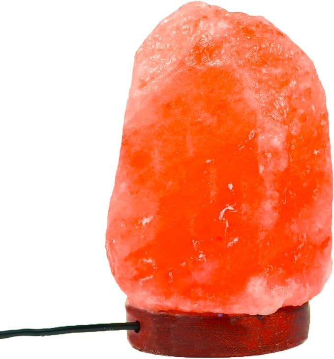 7-Color Himalayan Salt lamp，Wooden Base，Room Decor, Home Decor, Relaxation, Ambiance,Christmas、Birthday Gift for Kids