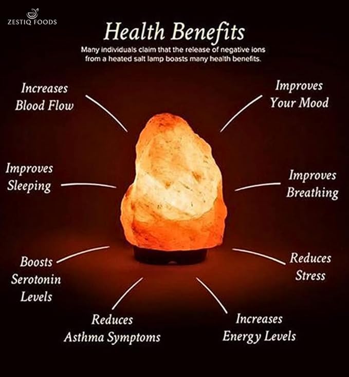 Himalayan Salt Lamp – Natural Pink Salt Rock Lamp, Crystal Night Light for Bedroom, Home & Office, Air Purifier, Relaxation & Home Decor