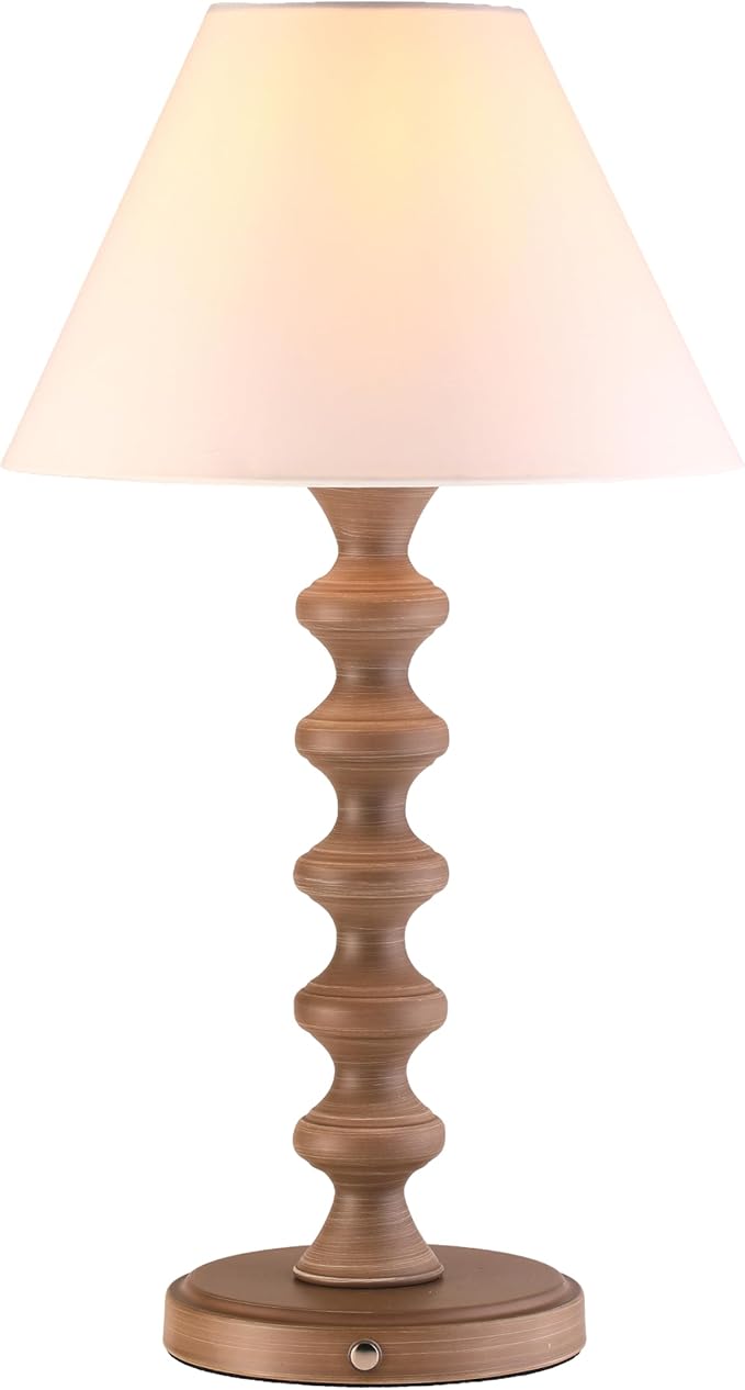 O'Bright Ember Rechargeable Table Lamp (Charcoal-Washed_Baluster)