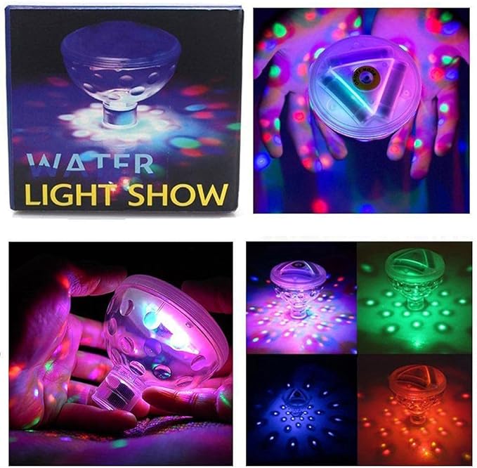 Swimming Pool Lights Floating Pool Lights LED 5 Modes RGB 7 Colours Changing Lights Underwater Waterproof Floating Lighting Flashing Fountain Accessories for Party or Pond Decor