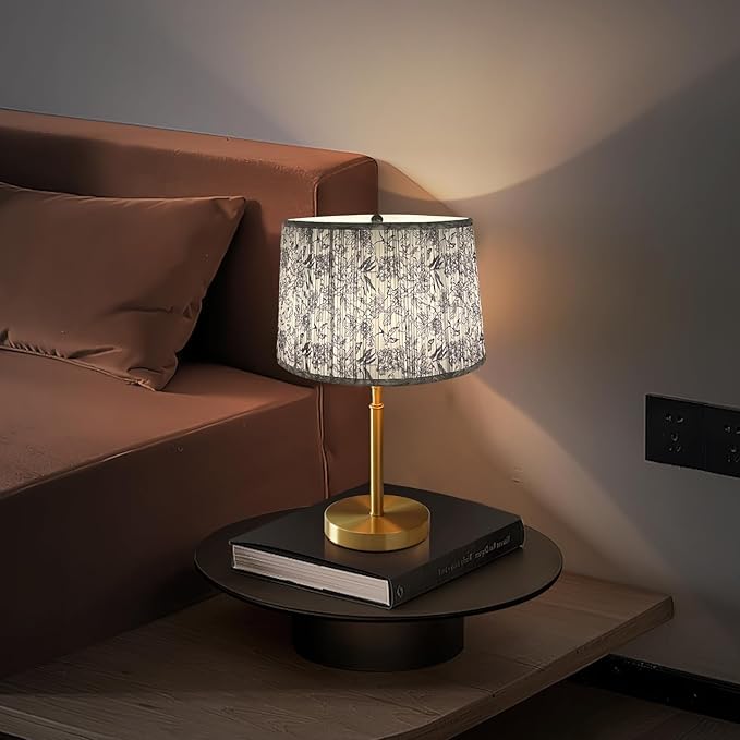 TOOTOO STAR Large Pleated Lamp Shades for Floor Lamps, 14.5" Top x16" Bottom x 10" High, Easy to Assemble, Replacement Print Drum Lampshades for Table Lamps & Bedside Lamps