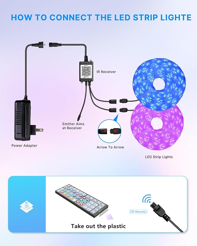 Waterproof Outdoor led Strip Lights,100ft led Lights IP65 with App Control and Remote,RGB Color Changing Waterproof Led Rope Lights for Tree,Yard,Balcony,Party and Patio