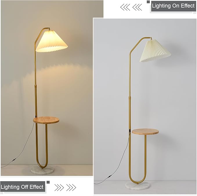 Large Pleated Lamp Shade for Arc/Arched Floor Lamps Replacement spider lampshade 5.9"Top X 21.5"Bottom X 13.8"High-Cream
