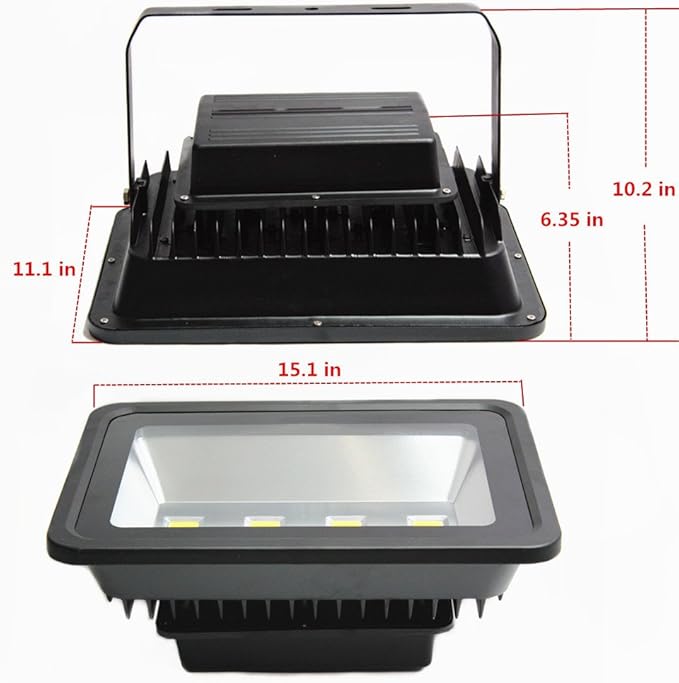 Jiuding LED Outdoor Floodlight 200W Super Bright 6000K Waterproof LED Safety Light Daylight White Light Equivalent to 1000W Halogen lamp for Home Decoration Lighting
