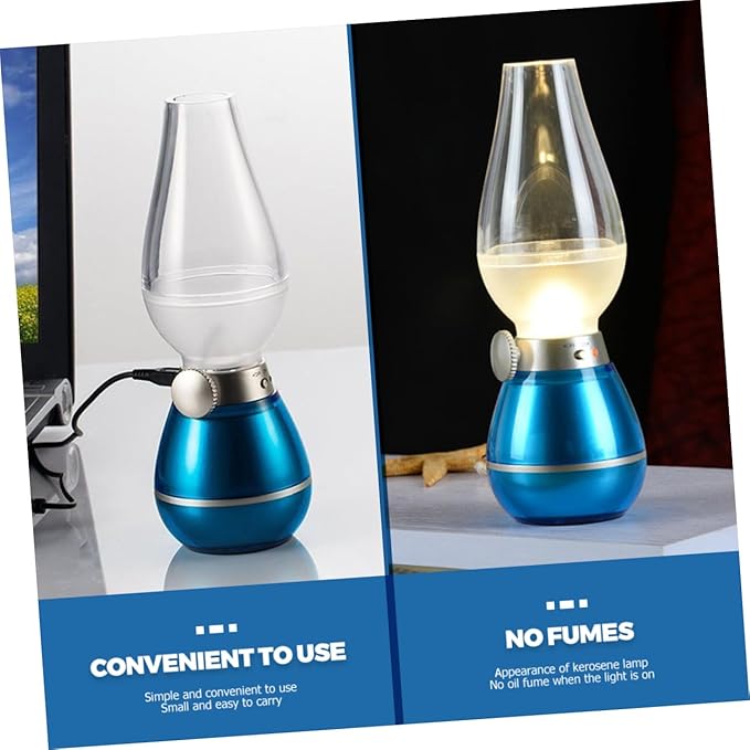 Portable Rechargeable Retro Kerosene Lamp Multi-Functional Lighting for Indoor Use for Home Decor Camping and Nightstands Selection