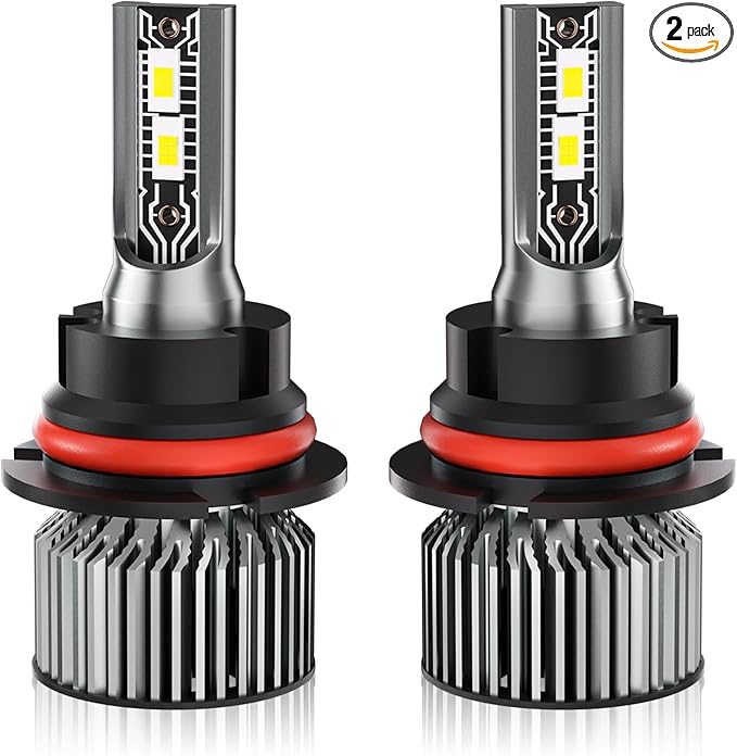 Fit For 1999 2000 2001 2002 2003 2004 Ford F250 F350 F450 F550 Super Duty,High Low Beam Bulbs Combo Kit,6000K White Enhanced Visibility,Direct Installation with Fan,IP68 Pack of 2