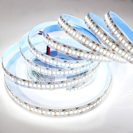 SUYOOULIN LED Strip Lights, SMD 2835 LED Strip, DC12V 1200LEDs 16.4Ft 26000LM High Density LED Light Strips Tube Waterproof IP67, 3 Times Brightness Than SMD3528 LED Strip, Daylight White 6500K