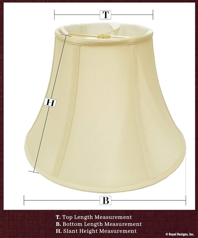 Royal Designs, Inc. BS-754U-13BG Bottom Scallop Gather Pleat Basic Lamp Shade with UNO Threaded Fitter, 5 x 13 x 9.5, Beige