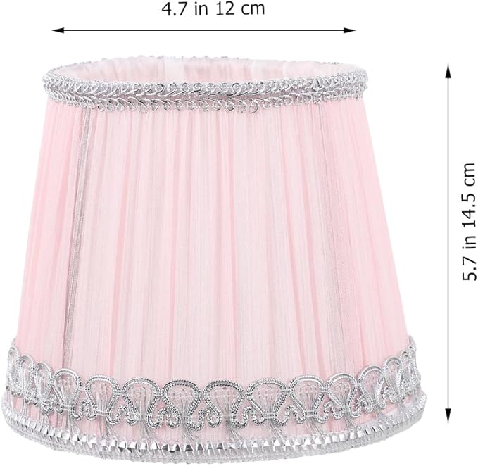 Fabric Lampshade Accessory Light Cover Replacement for Indoor Decor Elegant Pleated Design Easy to Install Structure Warm Atmosphere for Bedroom and Living