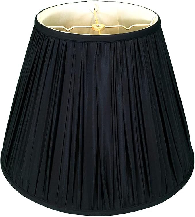 Royal Designs Deep Empire Gather Pleat Basic Lamp Shade, Antique Gold, 9 x 18 x 14
