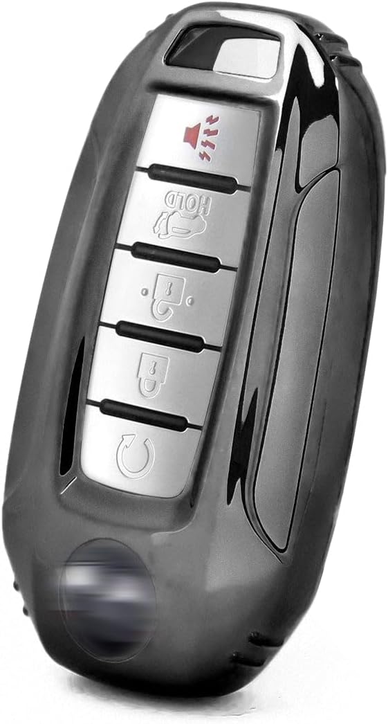 x xotic tech Black TPU Key Fob Shell Full Cover Case,Compatible with Infiniti Q50 Q60 QX50 QX55 QX60 Smart Keyless Entry Key