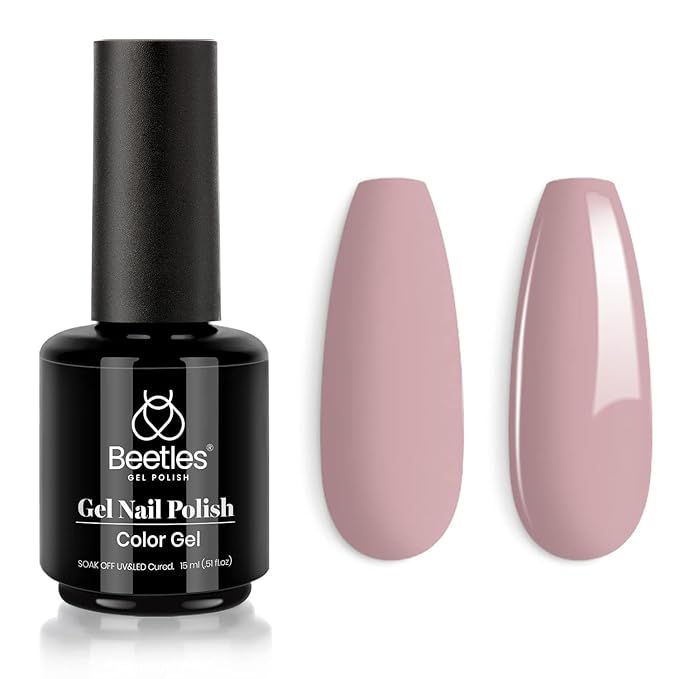 Beetles Natural Gel Polish, Taupe Gel Nail Polish Neutral Soak Off Uv LED Nail Lamp All Season Manicure Gift for Women