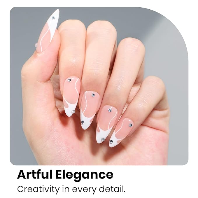 Beetles White Gel Nail Polish - French White 1PC 15ml Gel Polish Soak Off UV LED Needed Nail Art Manicure Salon DIY Design at Home Spring Nails Gifts for Woman