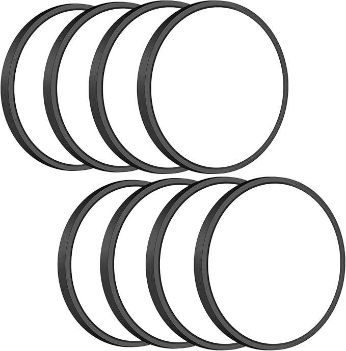 slochi 8Pack LED Flush Mount Ceiling Light Fixture, 7 Inch 15W, 1500LM, Super Slim 0.7 Inch, 3000K-6500K Adjustable Low Profile LED Ceiling Lights for Bathroom, Closet, Hallway(Black)