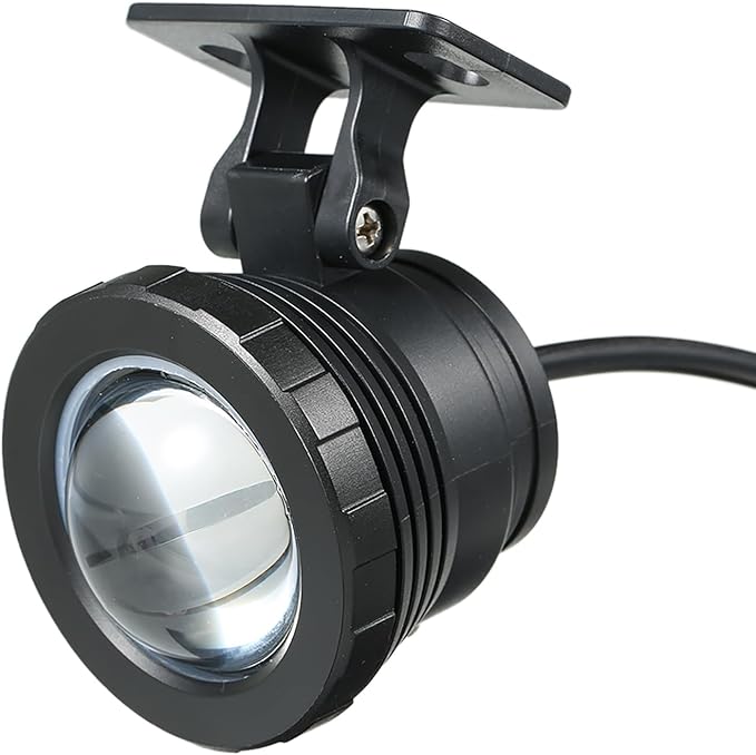 Dioche ACDC 12V 10W RGB LED Underwater Light - Remote Controlled 16 Color Changing Effect for Pools, Aquariums, and Fountains, IP65 & Energy-Efficient Design (Black)