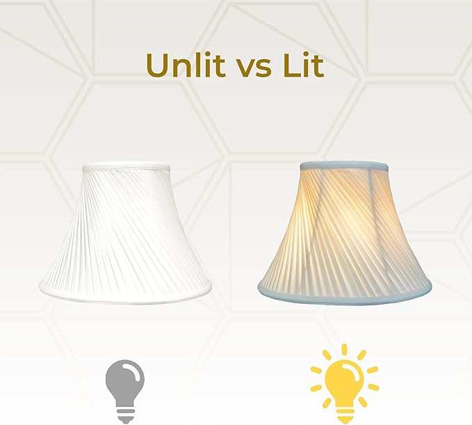 Royal Designs BS-717-12WH Twisted Pleat Basic Lamp Shade, 6 x 12 x 9, White