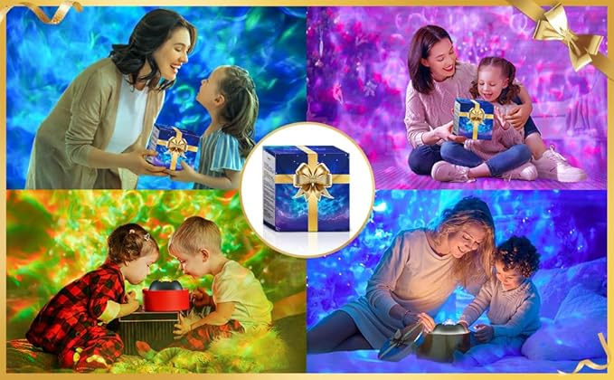 OneFire Galaxy Projector with Gifts Box/240 Lighting Modes/15 White Noise/Bluetooth Music Galaxy Projector for Bedroom Adults,Teen Stuff Room Lighting Bedroom Decor for Teen Girls&Teenage Boy Gifts