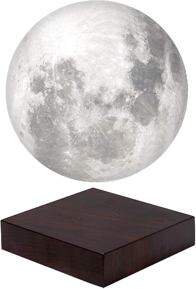 VGAzer Levitating Floating Wireless Moon Lamp,3D-Printed LED Lamp Floats & Spins Freely,Gifts Cool Home Decor (3 Colors)