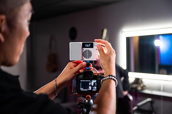 Amaran Ace 25c Pocket On-Camera RGBWW LED Video Light, 25W & 32W Boost Mode, Full-Color CCT 2300-10000K, 1171 Lux@1m(5600K), 4500mAh Rechargeable Battery with PD Fast Charging Creators (White)