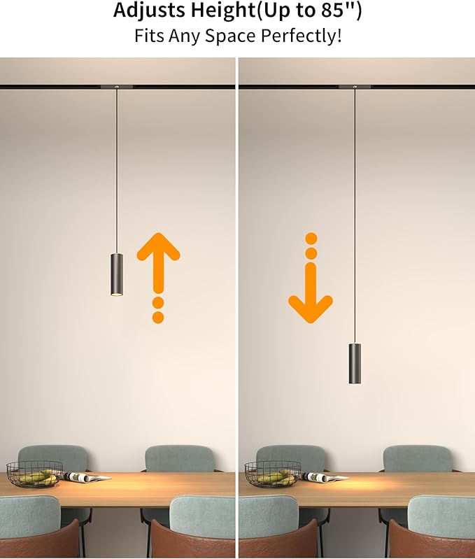 LED Spotlight Pendant Downlight Lamp Head, 24V Magnetic Track Lighting Pendans Light, 7W LED Lamp,Smart Control via App, Remote & Voice, Dimmable & CCT 2700K-6000K, Beam Angle 24°