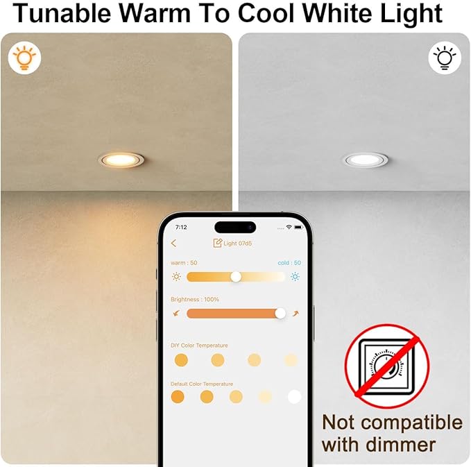 ILC BR30 Led Bulb, Smart Flood Light Bulbs, Compatible with Alexa Required Echo Device, (Equivalent to 70W) Turnable 2700K-6000K Indoor(6 Packs)
