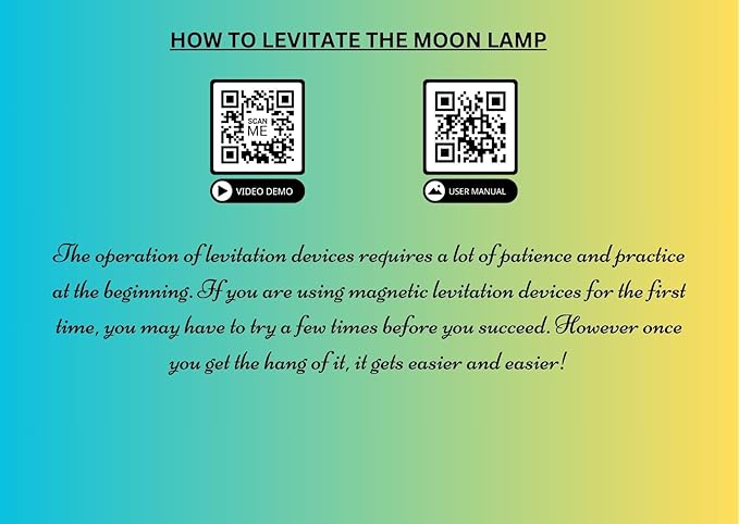 PeacePlanet Levitating Moon Lamp, Gift, LED Table Lamp, Levitate & Rotate in Air, Night Light, Touch Control, Adjustable Brightness, Gift for Girlfriend, Mom, Birthday, Anniversary.
