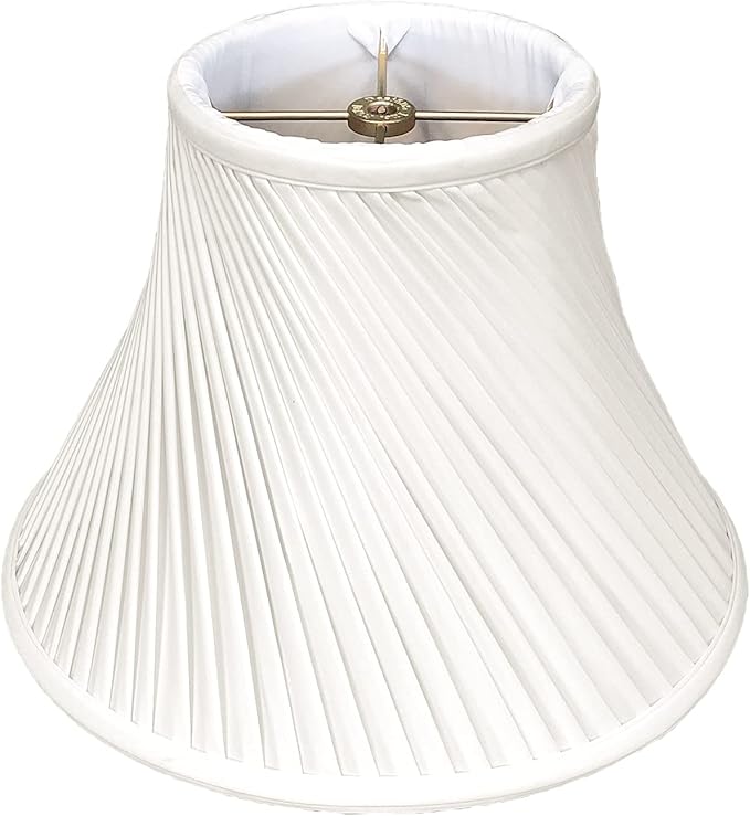 Royal Designs BS-717-10WH Twisted Pleat Basic Lamp Shade, 5 x 10 x 8, White