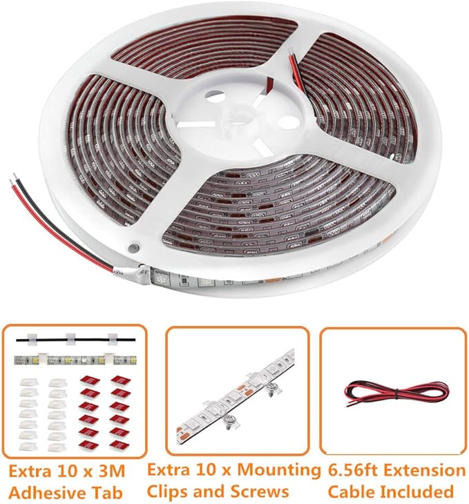 LED Boat Strip Lights, 32.8FT Marine Pontoon Led Lights, Waterproof Boat Interior Light, Under Gunnel Lights, Boat Deck Light, Night Fishing Lights, Good for Pontoon Bass Fishing Yacht Kayak (Red)