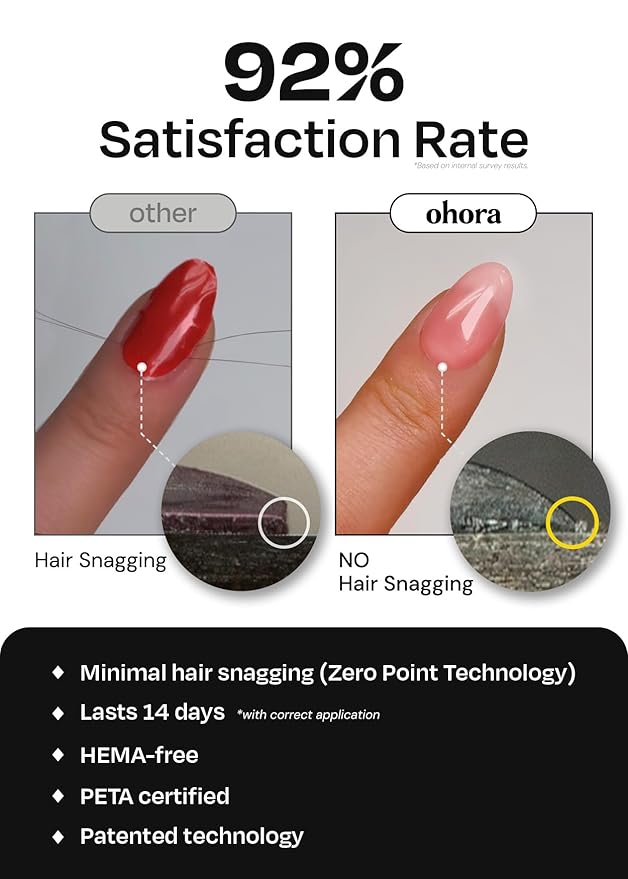 ohora Semi-Cured Gel Nail Strips Value Set (N Cream Cloud Starter Kit) Includes Full Size Lamp and Mini Remover, Salon-Quality, Long Lasting, Easy to Apply & Remove
