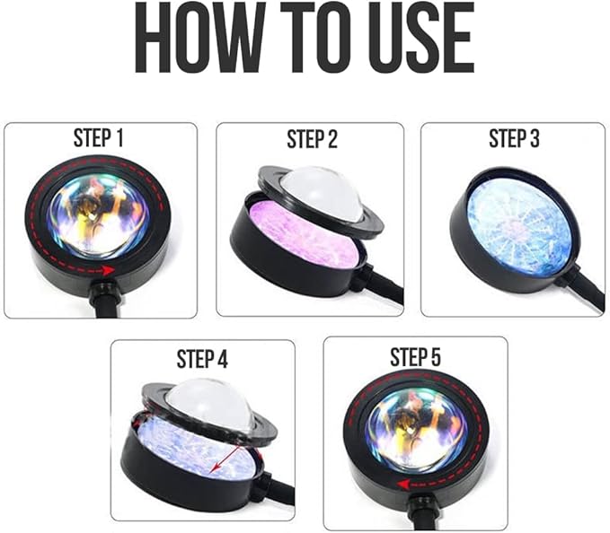 Sunset Lamp - 10 Colors Sunset Projection Lamp - Sunlight Lamp Night Light Projector Multiple Colors - Room Decor Night Light for Christmas Decorations Photography/Party/Bedroom/Home Decor