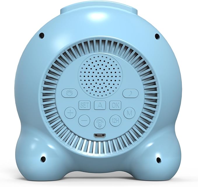 Kids Alarm Clock Sun & Moon LED Display with Day & Date OK to Wake Clock with Night Light for Kids Children's Sleep Trainer Gift for Boy and Girls (Blue)