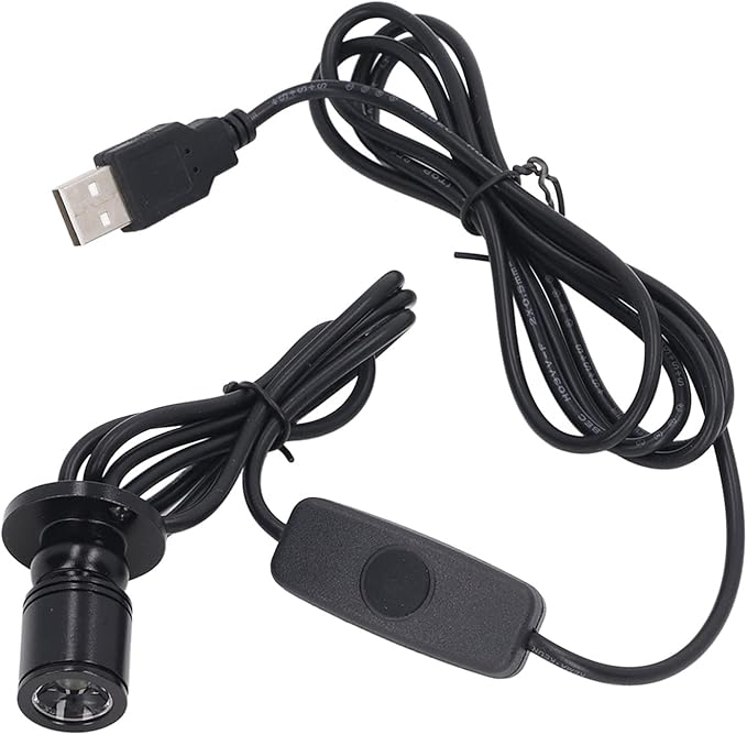 5V Dimmable LED Mini Spot Light with 6.6ft Cable, Jewelry/Indoor Picture/Art/Model Display Lights, USB Powered Spotlight for Jewelry Cabinets, Entryways, Tables Shelves (Positive White 6000K, 1 Pack)