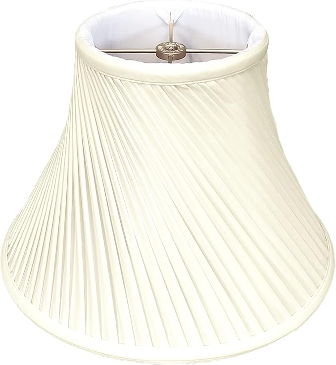 Royal Designs Twisted Pleat Basic Lamp Shade, Eggshell, 8 x 18 x 13