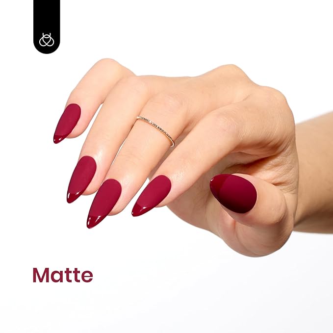 Beetles Red Gel Nail Polish - Dark Red Color Soak Off Mulled Wine Gel Polish Retro Modern 1Pcs 15ml Nail Art Manicure UV Led Salon Spring Gift for Women