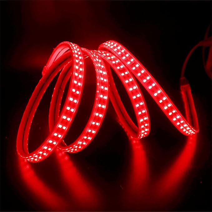 SUYOOULIN LED Strip Lights, High Voltage AC110V-130V 30ft/9m Super Bright 36000LM Waterpoof IP68 2835 180 LEDs/m LED Light Strips for Home Garden Outdoor Decoration(Red)