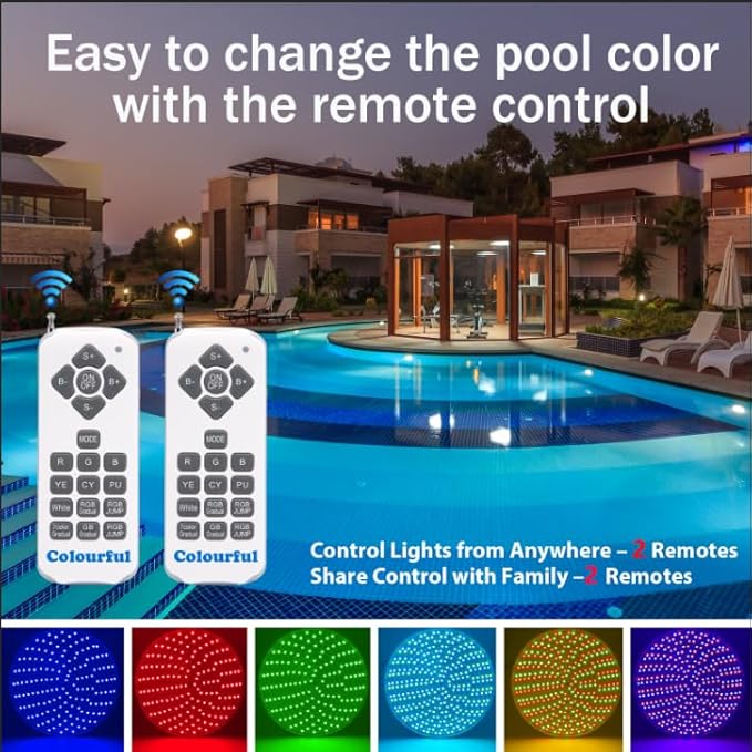 Led Pool Lights for Inground Pool, 120V 50W RGB Color Changing Pool Light Bulb, E26 Replacement Bulbs for 500W Pentair and Hayward Fixture with Remote Control