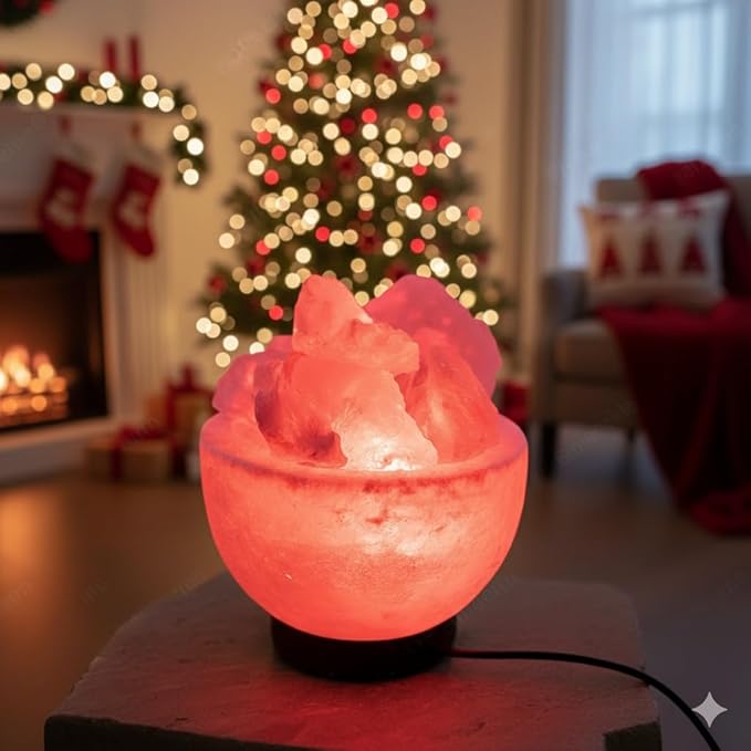 Himalayan Salt Lamp, USB Powered, Night Light Color Changing Lamp,Unique Gift Idea (Bowlnew)