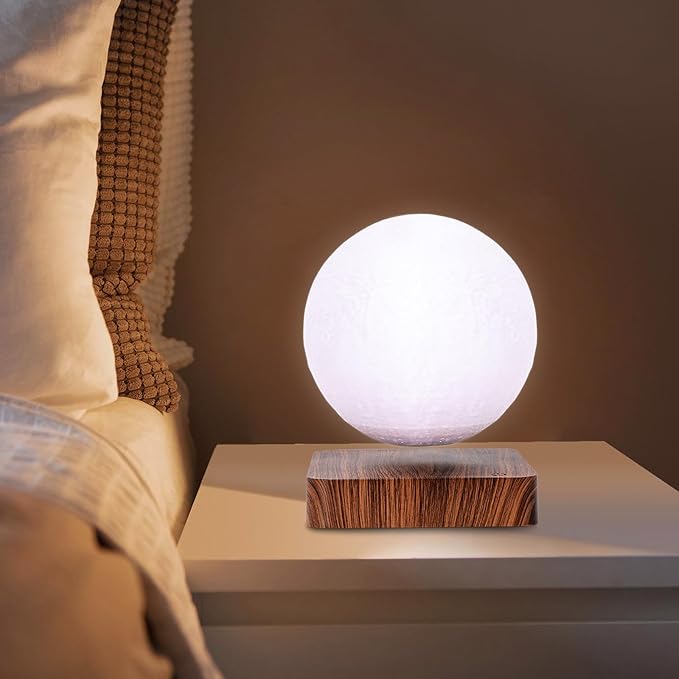 Moon Lamp 3D Printing Magnetic Levitating Moon Light Lamps for Home Office Decor Creative Gift Has 3 Colors Modes